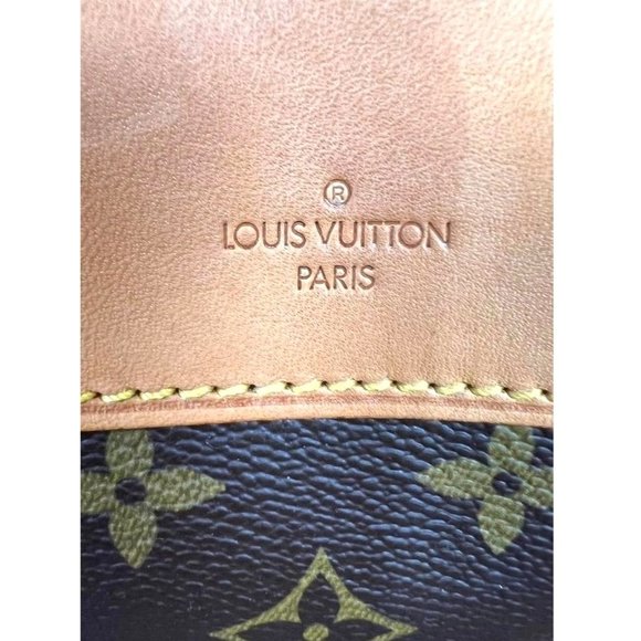 Louis Vuitton Monogram Deauville Brown Coated Canvas Handbag With Leather Trim & - Picture 5 of 15